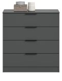 Kommode Swan in grau Schubladenkommode 74 x 80 cm