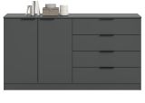 Sideboard Swan in grau Kommode 148 x 80 cm