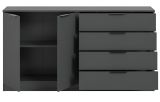 Sideboard Swan in grau Kommode 148 x 80 cm