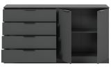 Sideboard Swan in grau Kommode 148 x 80 cm