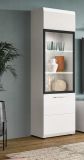 Vitrine Cover in wei� Hochglanz Vitrinenschrank 45 x 160 cm