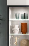 Vitrine Cover in wei� Hochglanz Vitrinenschrank 45 x 160 cm