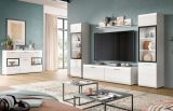 Vitrine Cover in wei� Hochglanz Vitrinenschrank 45 x 160 cm