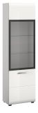 Vitrine Cover in wei� Hochglanz Vitrinenschrank 45 x 160 cm