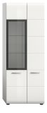 Vitrine Cover in wei� Hochglanz Vitrinenschrank 60 x 160 cm