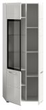 Vitrine Cover in wei� Hochglanz Vitrinenschrank 60 x 160 cm