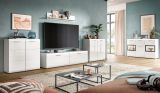 Kommode Cover in wei� Hochglanz Sideboard 80 x 81 cm