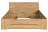 Bett Cooper in Artisan Eiche und grau Stauraumbett mit 3 x Bettschubkasten Liegefl�che 180 x 200 cm