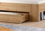 Schlafzimmer Set 3-teilig Cooper in Artisan Eiche und grau mit Bett Liegefl�che 180 x 200 cm und 2x Nachttisch
