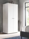 Kleiderschrank Carter in wei� Dreht�renschrank 2-t�rig 80 x 176 cm