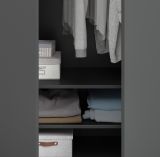 Kleiderschrank Carter in grau Dreht�renschrank 4-t�rig 160 x 176 cm