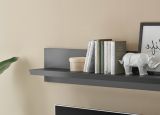 Wandboard Filmore in Schwarz matt Landhaus 180 x 25 cm