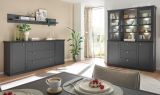 Wandboard Filmore in Schwarz matt Landhaus 180 x 25 cm