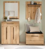 Garderobe Set 5-teilig Design-D in Evoke Eiche 170 x 200 cm, Soft-Close