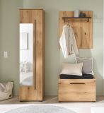 Garderobe Set 4-teilig Design-D in Evoke Eiche 140 x 200 cm