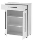 Schuhschrank Design-D in Wei� Hochglanz 80 x 103 cm, Soft-Close