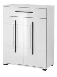 Schuhschrank Design-D in Wei� Hochglanz 80 x 103 cm, Soft-Close