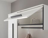 Kompaktgarderobe Design-D in wei� Hochglanz 111 x 200 cm