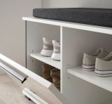 Garderobe Set 5-teilig Design-D in Wei� Hochglanz 170 x 200 cm, Soft-Close