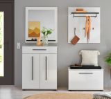 Garderobe Set 5-teilig Design-D in Wei� Hochglanz 170 x 200 cm, Soft-Close
