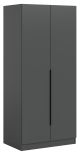 Kleiderschrank Swan in grau Dreht�renschrank 2-t�rig 80 x 181 cm