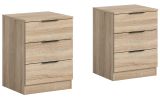 Nachttisch Set Swan in Sonoma Eiche 2x Nachtkommode in Komforth�he 45 x 60 cm
