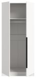 Kleiderschrank Swan in wei� Dreht�renschrank 2-t�rig 80 x 181 cm