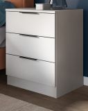 Nachttisch Set Swan in wei� 2x Nachtkommode in Komforth�he 45 x 60 cm