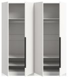 Kleiderschrank Swan in wei� Dreht�renschrank 4-t�rig 160 x 181 cm