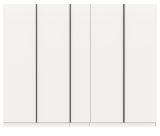 Kleiderschrank Girona in wei� Dreht�renschrank 5-t�rig 230 x 183 cm
