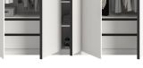 Kleiderschrank Girona in wei� Dreht�renschrank 5-t�rig 230 x 183 cm