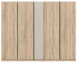 Kleiderschrank Girona in Sonoma Eiche und Kaschmir Dreht�renschrank 5-t�rig 230 x 183 cm