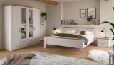 Bett Mirano in wei� L�rche und Eiche Artisan Landhaus Doppelbett Liegefl�che 180 x 200 cm