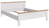 Bett Mirano in wei� L�rche und Eiche Artisan Landhaus Doppelbett Liegefl�che 180 x 200 cm