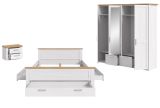 Schlafzimmer Mirano in wei� L�rche und Eiche Artisan Landhaus Set 3-teilig Liegefl�che 180 x 200 cm