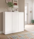 Kommode Assino in wei� 105 x 111 cm mit 10 F�chern