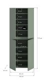 Mehrzweckschrank Assino in Gr�n 70 x 175 cm