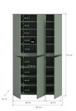 Mehrzweckschrank Assino in Gr�n 105 x 175 cm