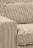 Sofa Valero in beige Cord Ecksofa 4-Sitzer 276 x 183 cm
