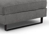 Sofa Valero in grau Cord Ecksofa 4-Sitzer 276 x 183 cm