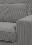 Sofa Valero in grau Cord Ecksofa 4-Sitzer 276 x 183 cm