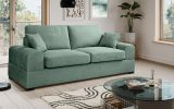 Sofa Novana in petrol Strukturstoff 3-Sitzer 221 cm