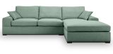 Sofa Novana in petrol Strukturstoff Ecksofa 5-Sitzer 308 x 186 cm