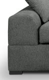 Sofa Novana in grau Strukturstoff Ecksofa 5-Sitzer 308 x 186 cm