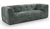 Sofa Astaro in petrol Strukturstoff 2,5-Sitzer 217 cm