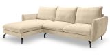 Sofa Palma in beige Webstoff Ecksofa 5-Sitzer 259 x 167 cm