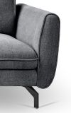 Sofa Palma in grau Webstoff Ecksofa 5-Sitzer 259 x 167 cm
