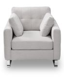 Sessel Alanto in hellgrau Flachgewebe Clubsessel 93 x 94 cm