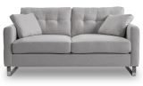 Sofa Alanto in hellgrau Flachgewebe 2-Sitzer 175 cm