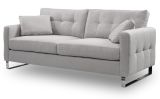 Sofa Alanto in hellgrau Flachgewebe 2,5-Sitzer 203 cm
